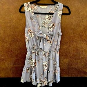 Audrey 3 + 1 Purple Flower Romper